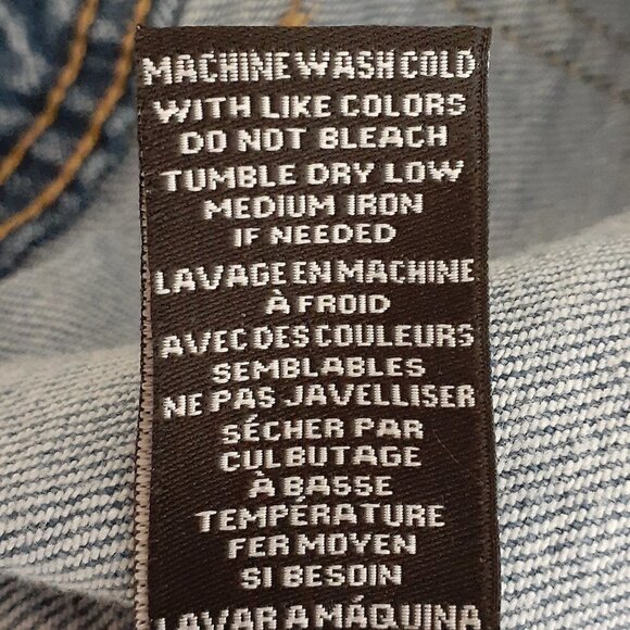 Celebrity PINK Blue Denim Cuffed Short-All's; T-Straps; Size M (7-9) - Picture 6 of 6